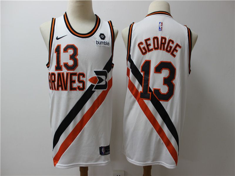 Men Los Angeles Clippers 13 George white City Edition Game Nike NBA Jerseys